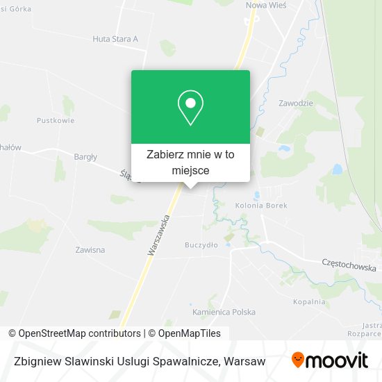 Mapa Zbigniew Slawinski Uslugi Spawalnicze