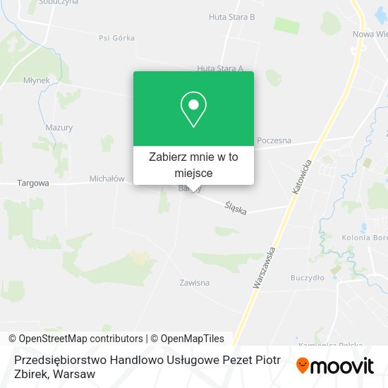 Mapa Przedsiębiorstwo Handlowo Usługowe Pezet Piotr Zbirek