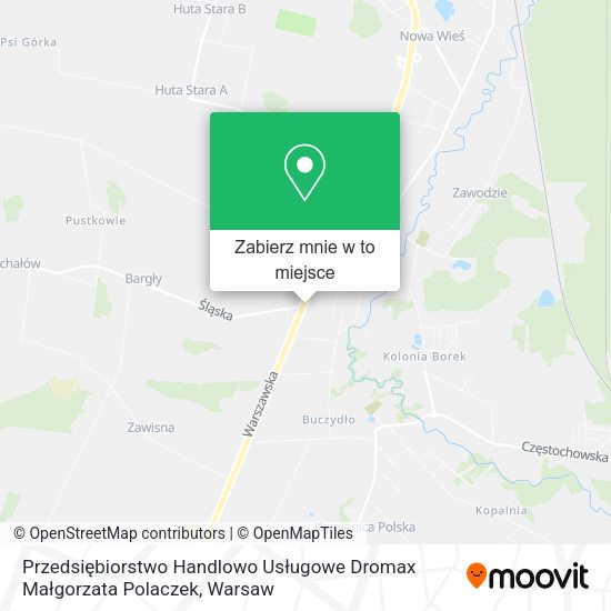 Mapa Przedsiębiorstwo Handlowo Usługowe Dromax Małgorzata Polaczek