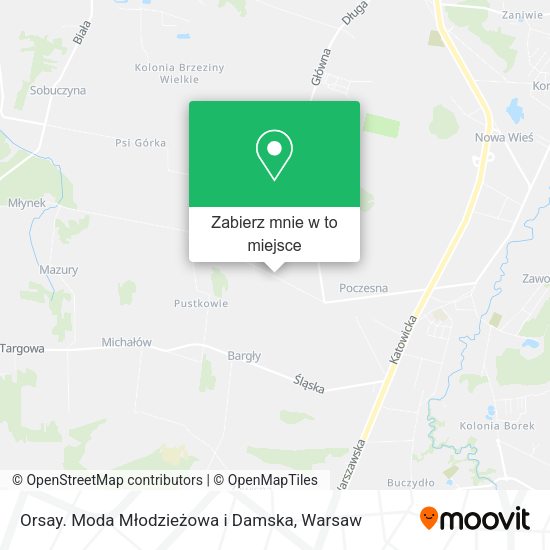 Mapa Orsay. Moda Młodzieżowa i Damska