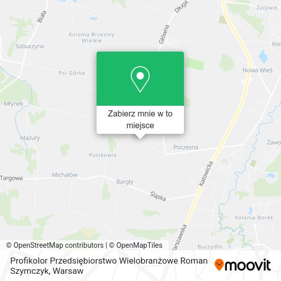 Mapa Profikolor Przedsiębiorstwo Wielobranżowe Roman Szymczyk