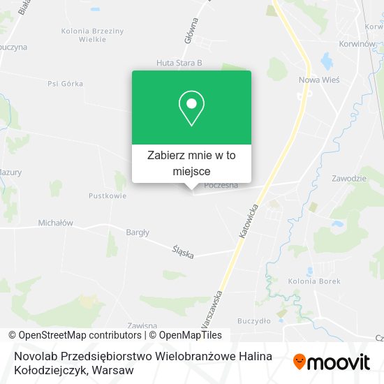 Mapa Novolab Przedsiębiorstwo Wielobranżowe Halina Kołodziejczyk