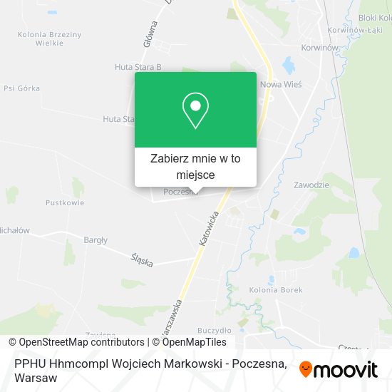 Mapa PPHU Hhmcompl Wojciech Markowski - Poczesna