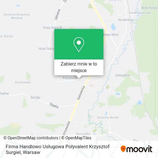 Mapa Firma Handlowo Usługowa Polyvalent Krzysztof Surgiel