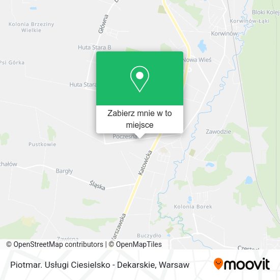 Mapa Piotmar. Usługi Ciesielsko - Dekarskie