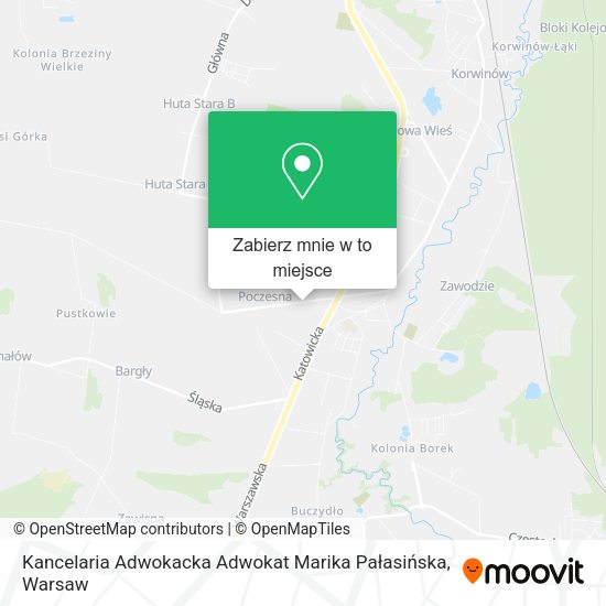 Mapa Kancelaria Adwokacka Adwokat Marika Pałasińska