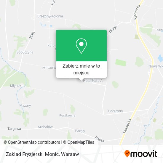 Mapa Zaklad Fryzjerski Monic