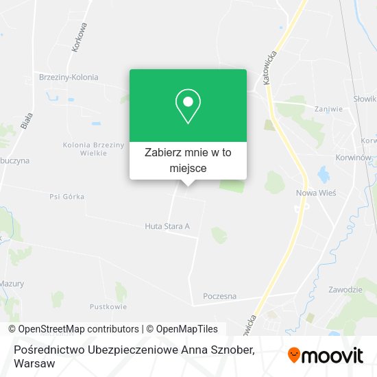 Mapa Pośrednictwo Ubezpieczeniowe Anna Sznober