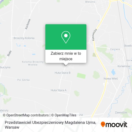 Mapa Przedstawiciel Ubezpieczeniowy Magdalena Ujma