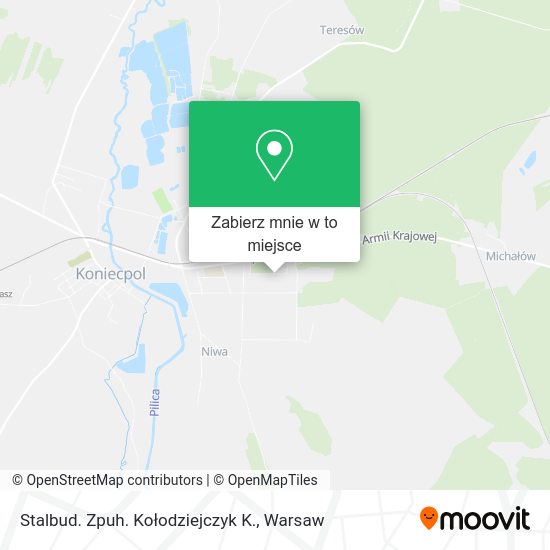 Mapa Stalbud. Zpuh. Kołodziejczyk K.