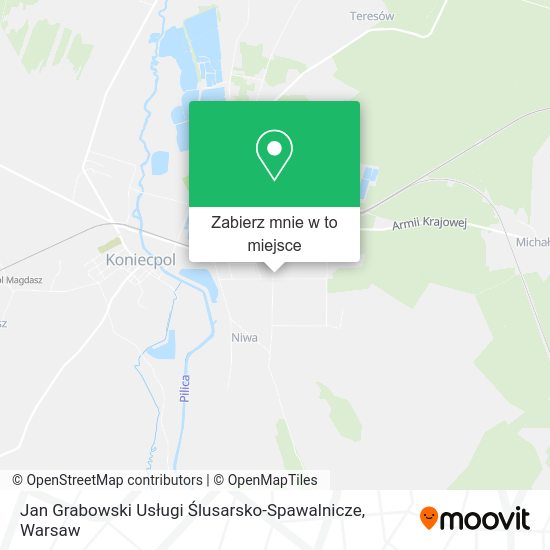 Mapa Jan Grabowski Usługi Ślusarsko-Spawalnicze