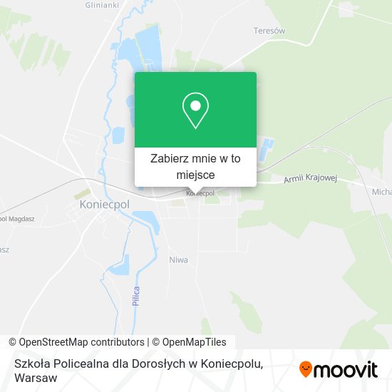 Mapa Szkoła Policealna dla Dorosłych w Koniecpolu