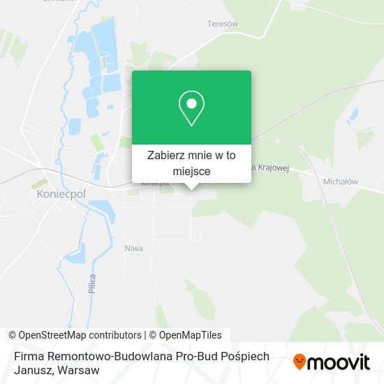 Mapa Firma Remontowo-Budowlana Pro-Bud Pośpiech Janusz