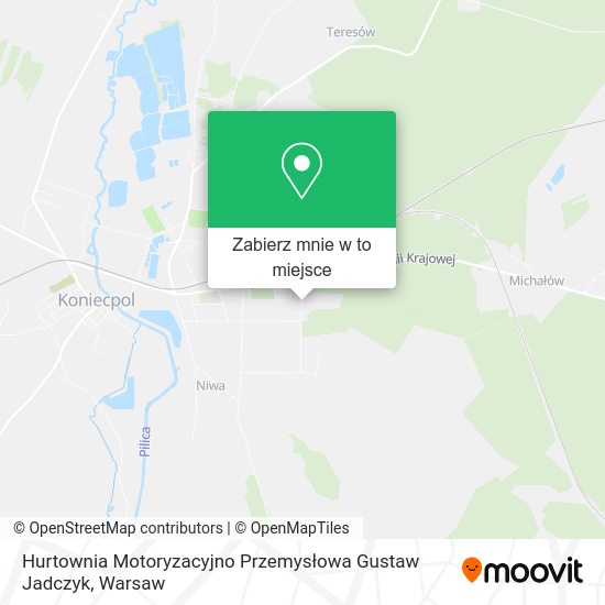 Mapa Hurtownia Motoryzacyjno Przemysłowa Gustaw Jadczyk