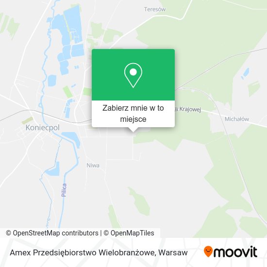 Mapa Amex Przedsiębiorstwo Wielobranżowe