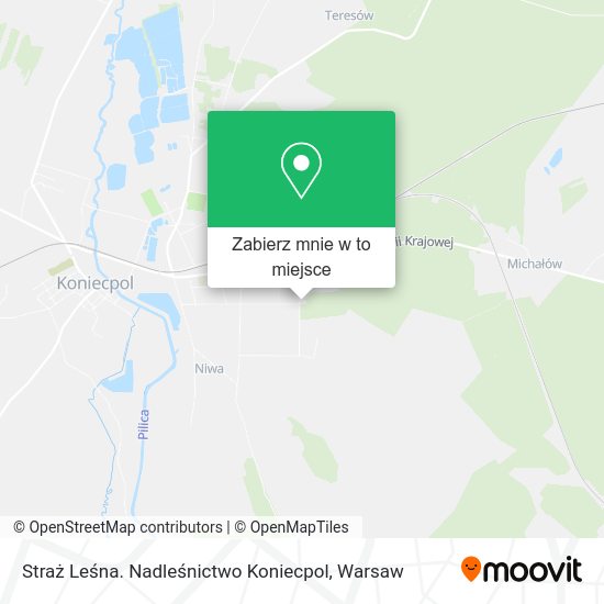 Mapa Straż Leśna. Nadleśnictwo Koniecpol