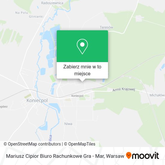 Mapa Mariusz Cipior Biuro Rachunkowe Gra - Mar