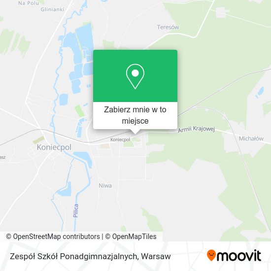 Mapa Zespół Szkół Ponadgimnazjalnych