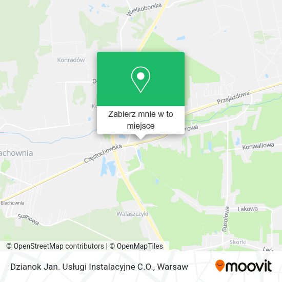 Mapa Dzianok Jan. Usługi Instalacyjne C.O.