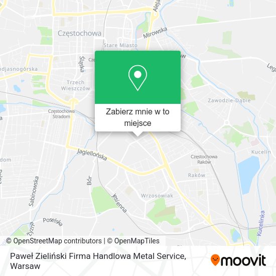 Mapa Paweł Zieliński Firma Handlowa Metal Service