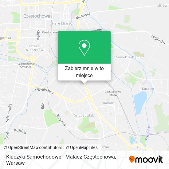 Mapa Kluczyki Samochodowe - Malacz Częstochowa