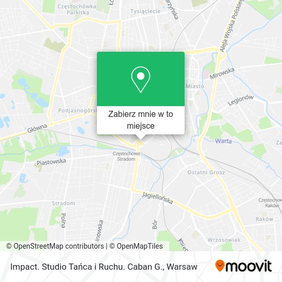 Mapa Impact. Studio Tańca i Ruchu. Caban G.