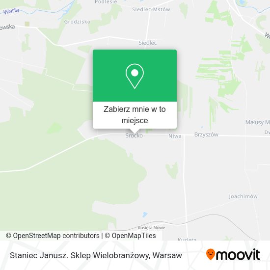 Mapa Staniec Janusz. Sklep Wielobranżowy