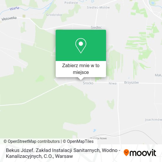 Mapa Bekus Józef. Zakład Instalacji Sanitarnych, Wodno - Kanalizacyjnych, C.O.