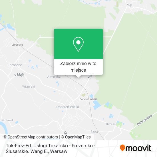 Mapa Tok-Frez-Ed. Usługi Tokarsko - Frezersko - Ślusarskie. Wang E.