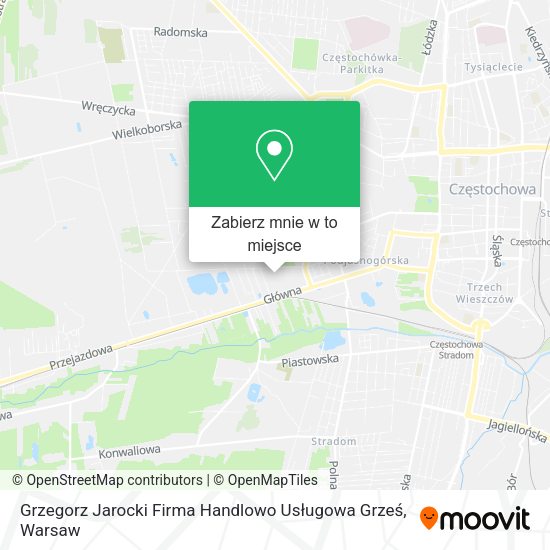 Mapa Grzegorz Jarocki Firma Handlowo Usługowa Grześ