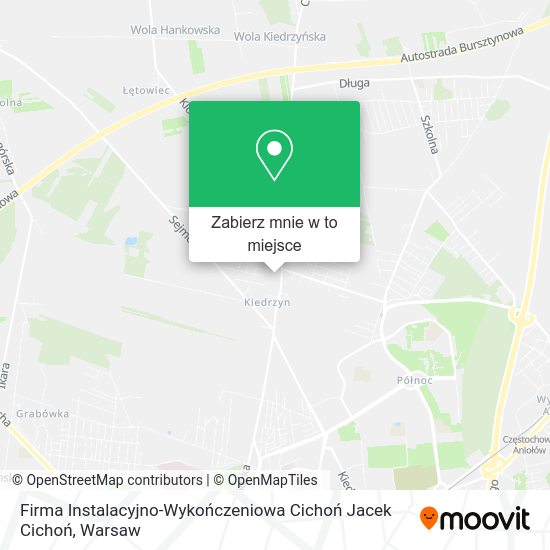 Mapa Firma Instalacyjno-Wykończeniowa Cichoń Jacek Cichoń