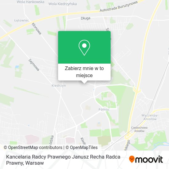 Mapa Kancelaria Radcy Prawnego Janusz Recha Radca Prawny