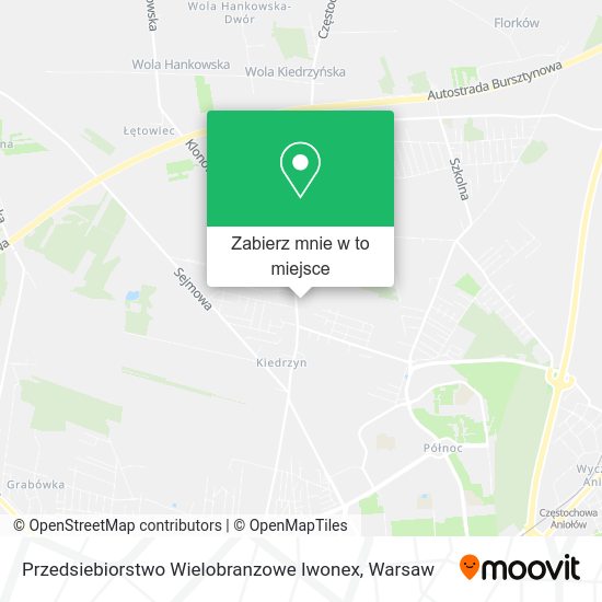 Mapa Przedsiebiorstwo Wielobranzowe Iwonex