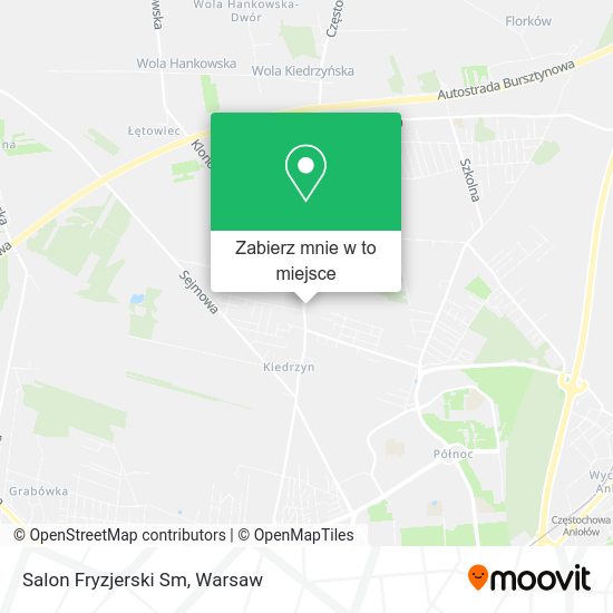 Mapa Salon Fryzjerski Sm