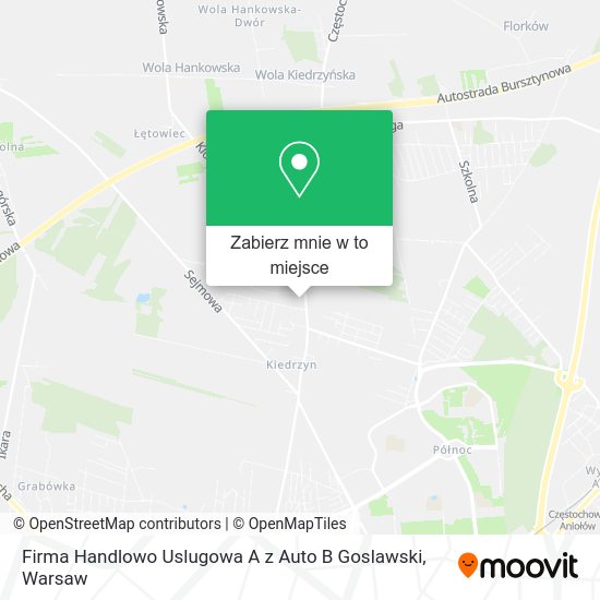 Mapa Firma Handlowo Uslugowa A z Auto B Goslawski