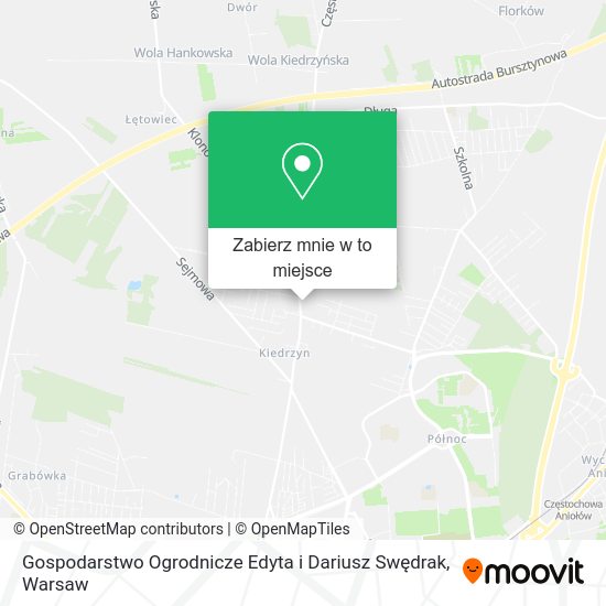 Mapa Gospodarstwo Ogrodnicze Edyta i Dariusz Swędrak