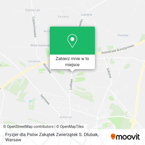 Mapa Fryzjer dla Psów Zakątek Zwierzątek S. Dłubak