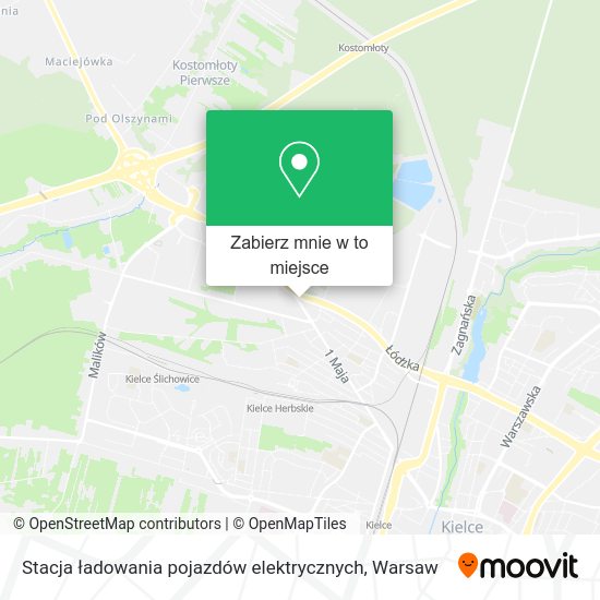 Mapa Stacja ładowania pojazdów elektrycznych