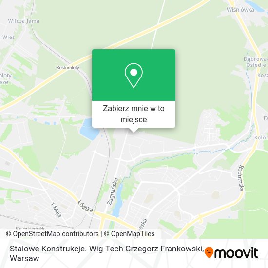 Mapa Stalowe Konstrukcje. Wig-Tech Grzegorz Frankowski