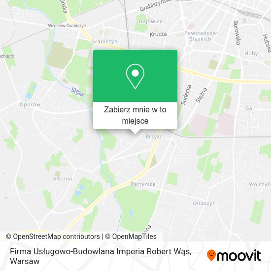 Mapa Firma Usługowo-Budowlana Imperia Robert Wąs