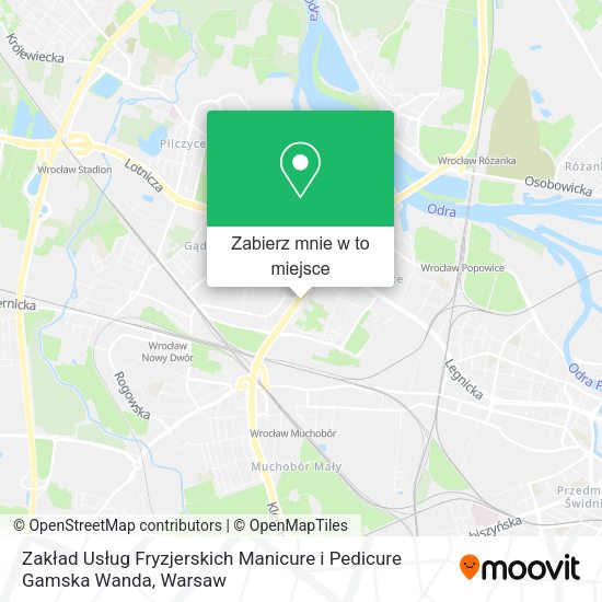 Mapa Zakład Usług Fryzjerskich Manicure i Pedicure Gamska Wanda