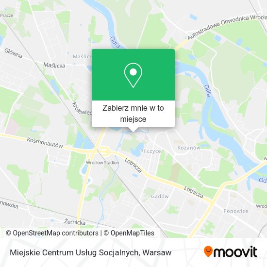 Mapa Miejskie Centrum Usług Socjalnych