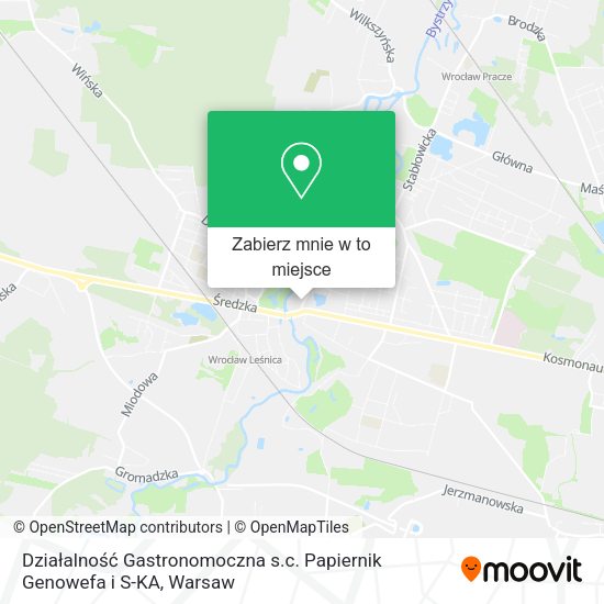 Mapa Działalność Gastronomoczna s.c. Papiernik Genowefa i S-KA