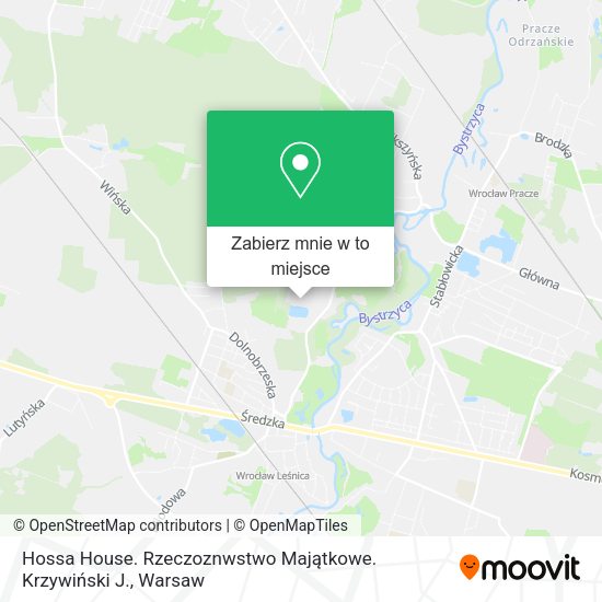 Mapa Hossa House. Rzeczoznwstwo Majątkowe. Krzywiński J.