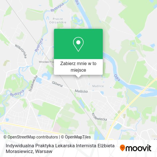 Mapa Indywidualna Praktyka Lekarska Internista Elżbieta Morasiewicz