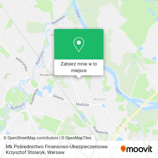 Mapa Mk Pośrednictwo Finansowo-Ubezpieczeniowe Krzysztof Stolaryk