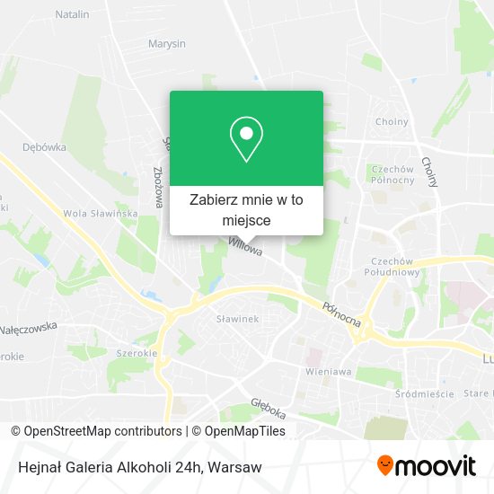 Mapa Hejnał Galeria Alkoholi 24h