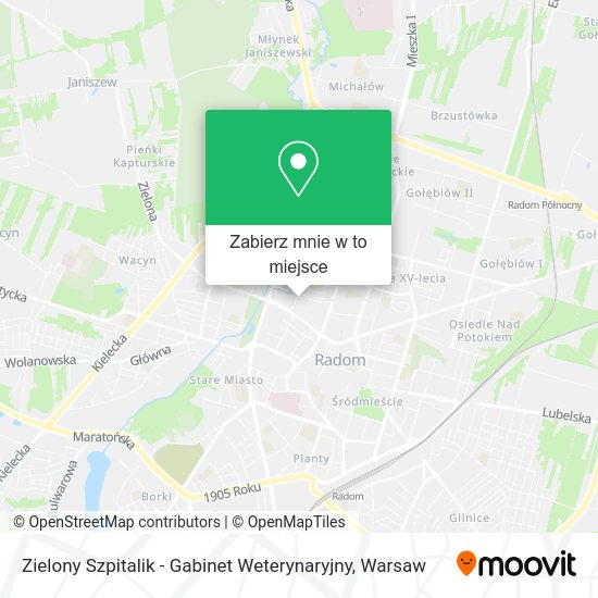 Mapa Zielony Szpitalik - Gabinet Weterynaryjny