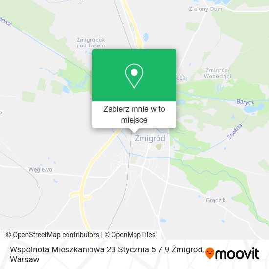 Mapa Wspólnota Mieszkaniowa 23 Stycznia 5 7 9 Żmigród