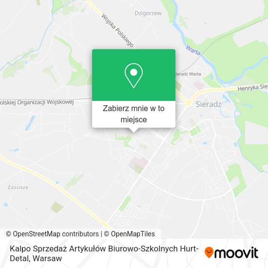 Mapa Kalpo Sprzedaż Artykułów Biurowo-Szkolnych Hurt-Detal